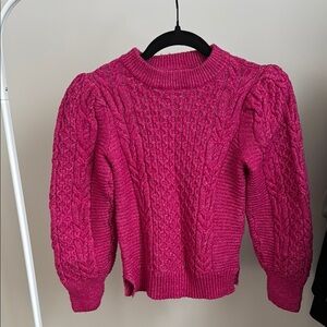 Pink Cable Knit Sweater